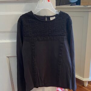 Zara Kids Grey Lace Detail Top